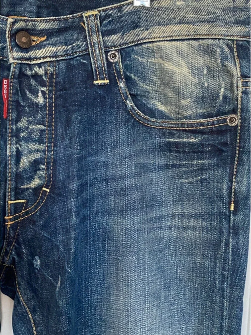 Dsquared2 Paint Splashed Distressed Denim Jeans Men`s IT 50 US 36 Holes Patches